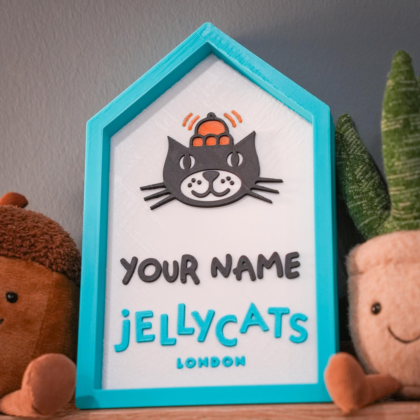 Personalised Jellycat Sign | Custom Name 3D Printed House Sign | Jellycat Collector Gift | Décor __etsy:8130394430