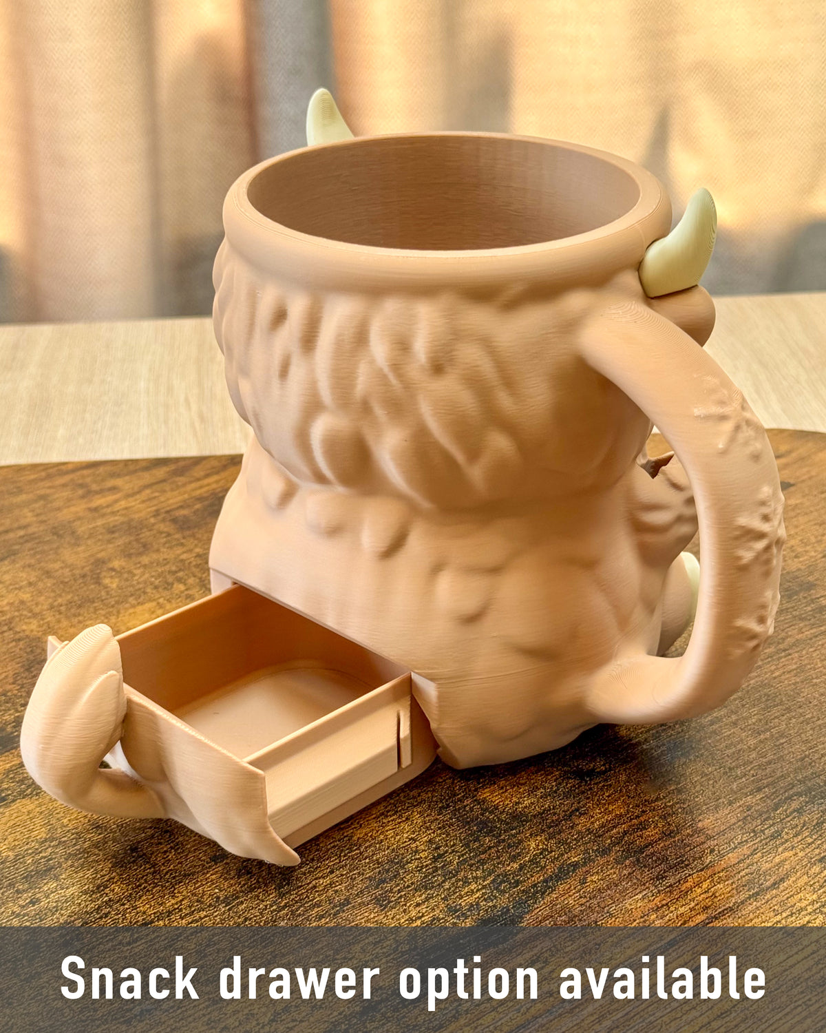 Highland Cow Ice-cream Pint & Spoons Holder