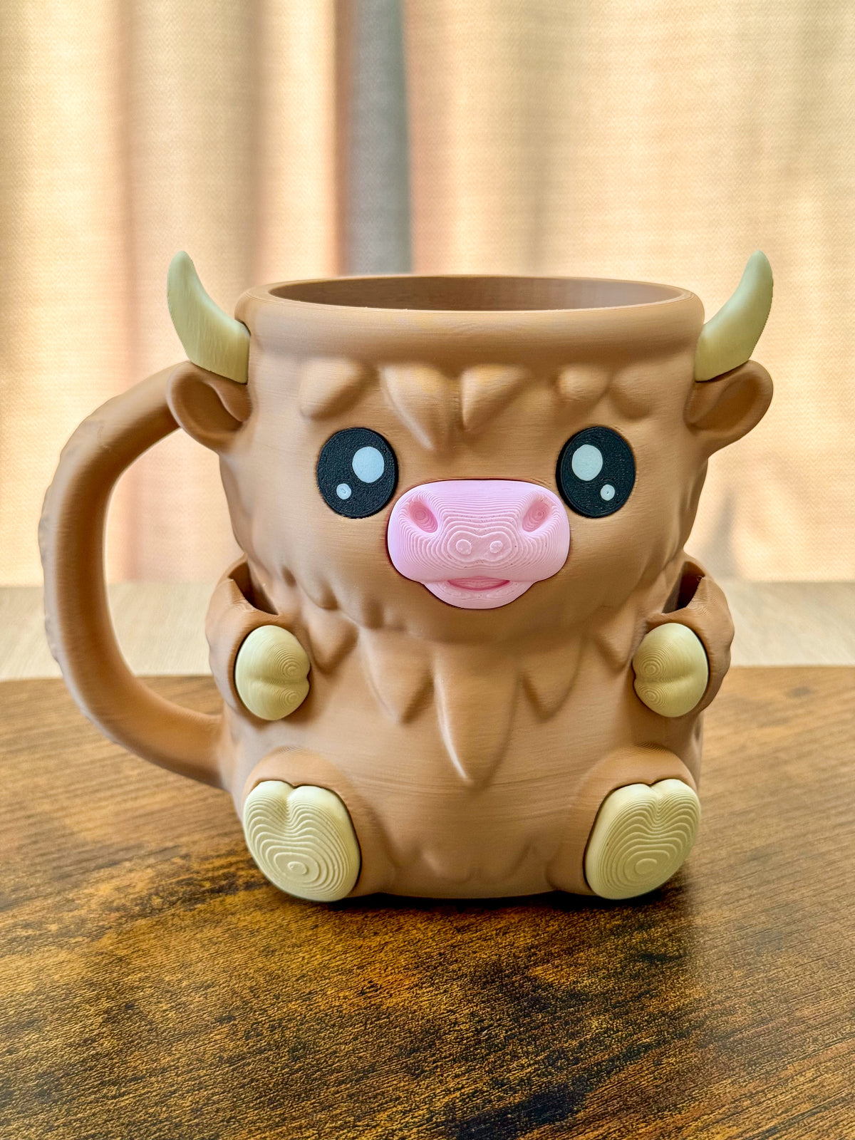 Highland Cow Ice-cream Pint & Spoons Holder