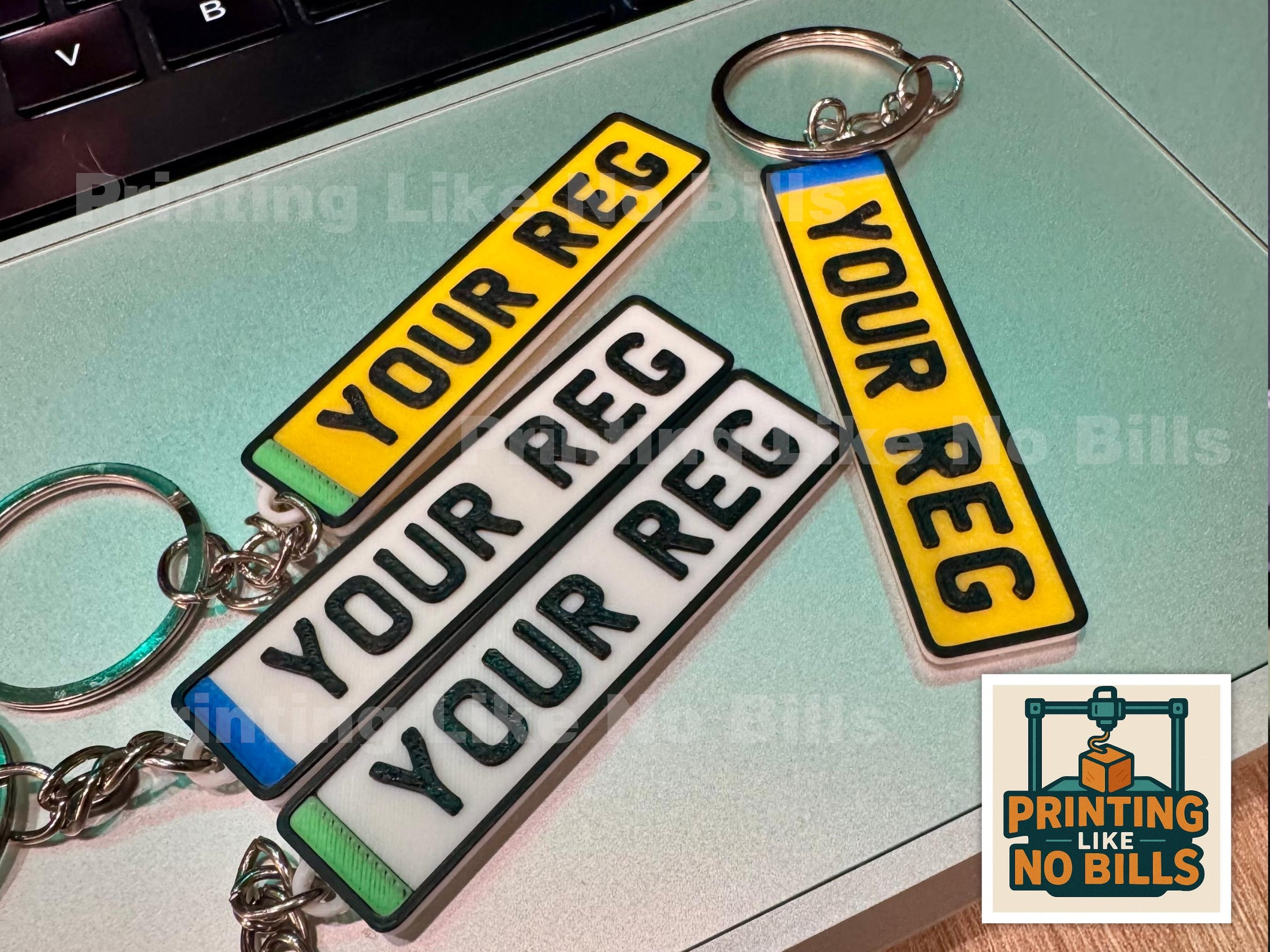Personalised UK Number Plate Keychain