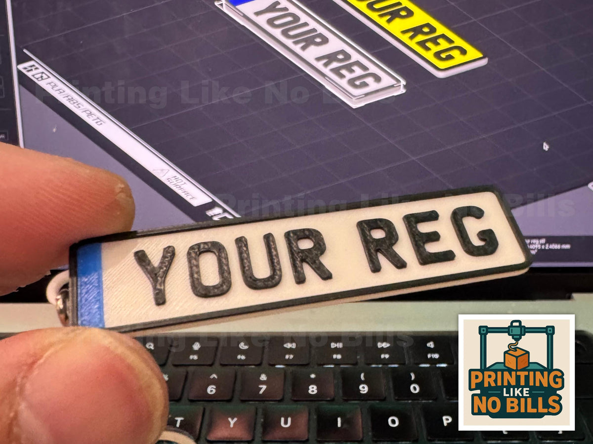 Personalised UK Number Plate Keychain