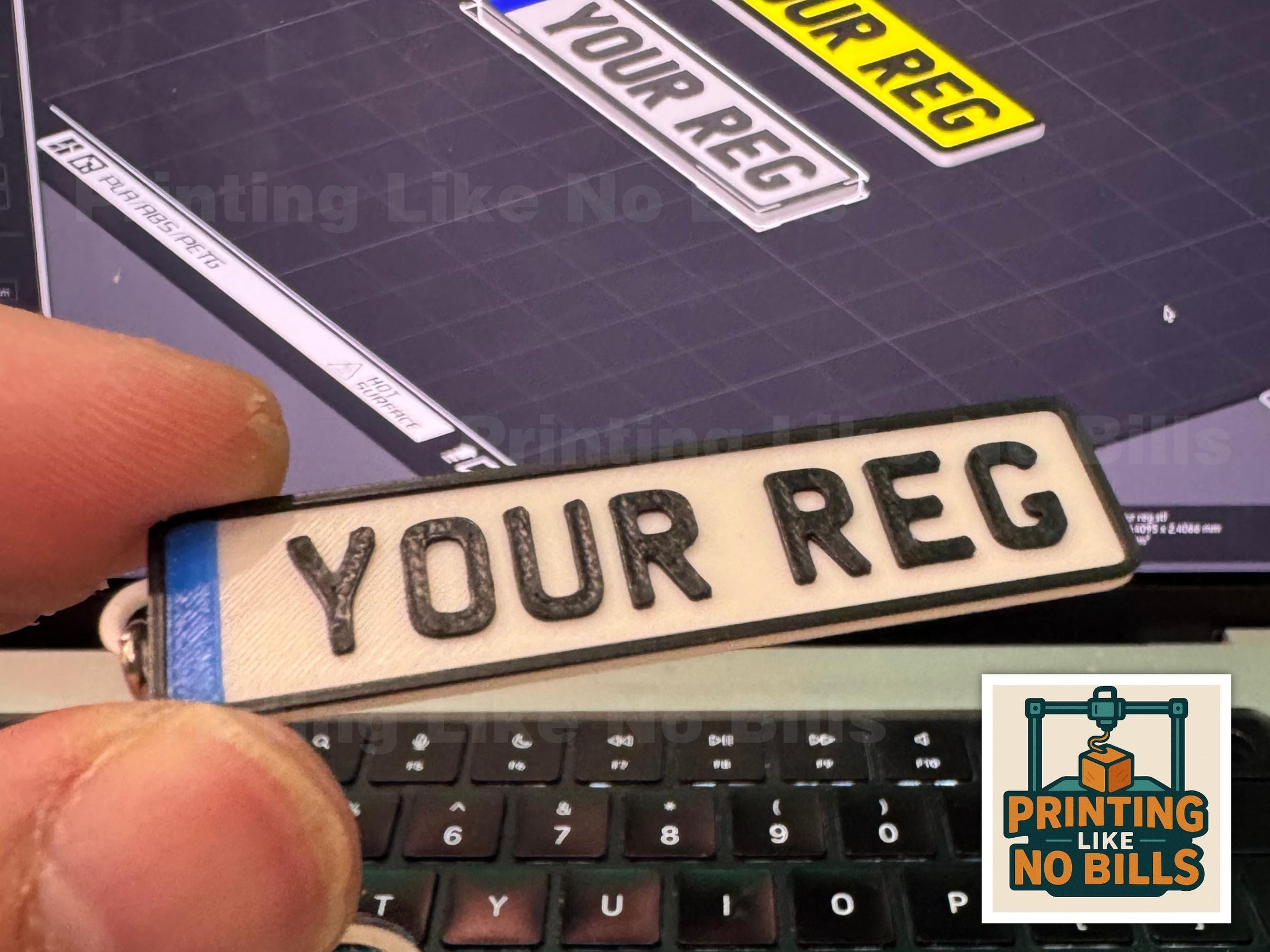 Personalised UK Number Plate Keychain