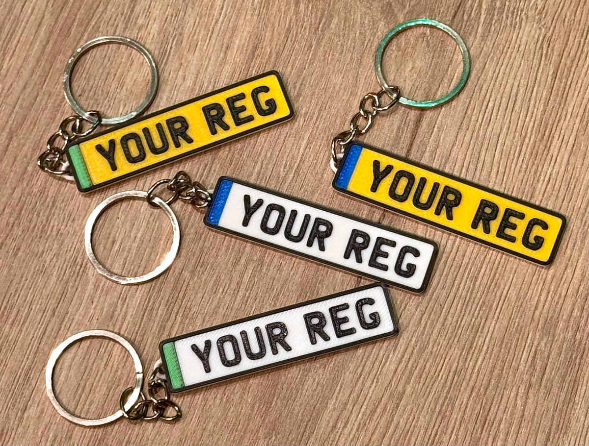 Personalised UK Number Plate Keychain