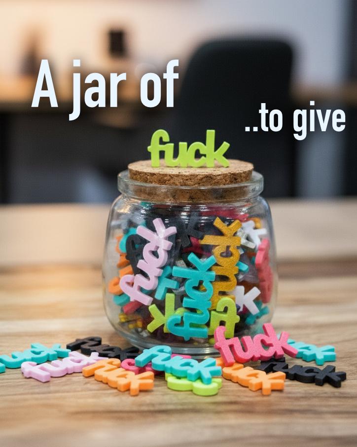 Fuck to Give in Glass Jar