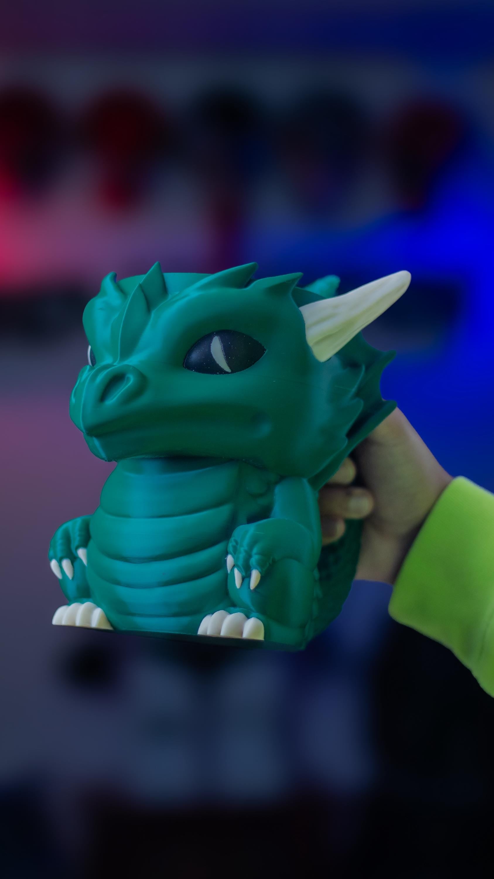 Dragon Ice-cream Pint & Spoons Holder